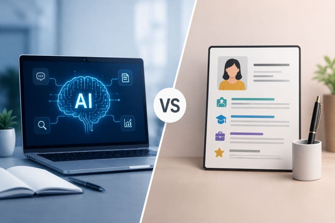 What to use AI for vs what to use a biodata maker for — AI brain interface on laptop vs digital biodata on tablet What to use AI for vs what to use a biodata maker for — AI brain interface on laptop vs digital biodata on tablet